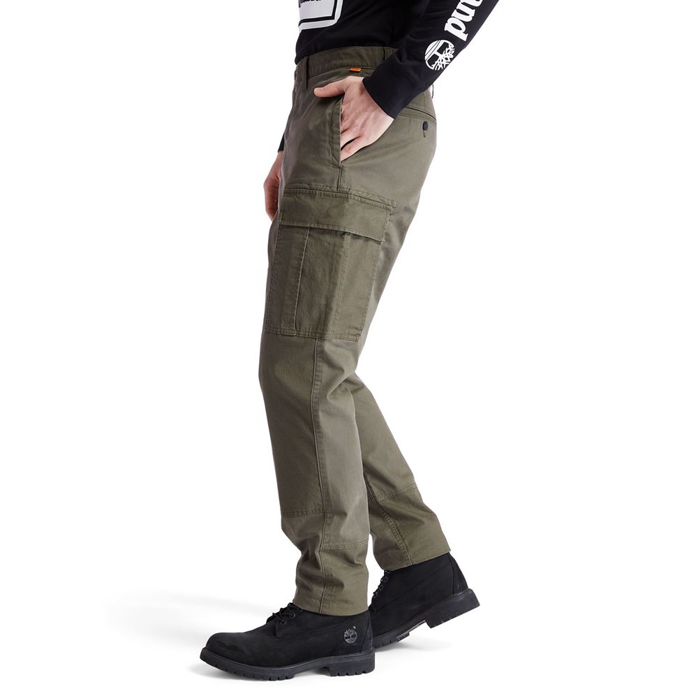 Pantaloni Timberland Barbati Masline Verzi - Profile Lake Relaxed-Fit Cargo - Romania - HQBKAV198